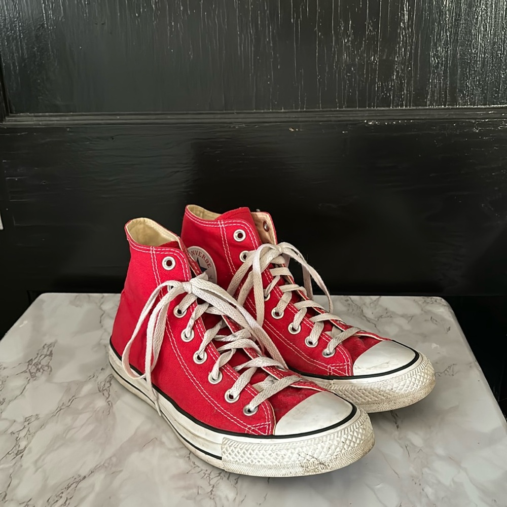 Red Hightop Converse